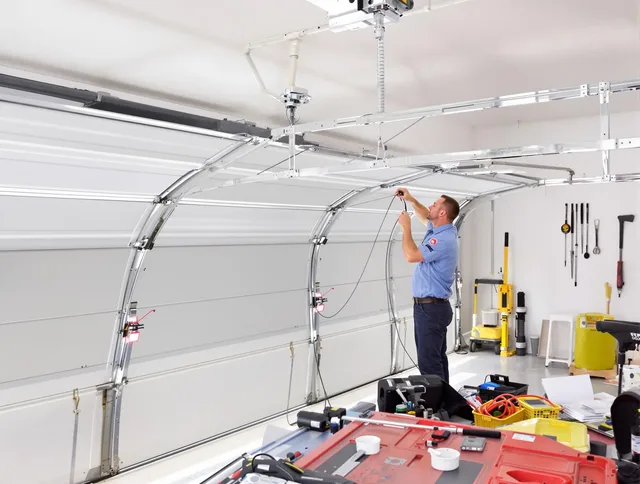 Garage door cable repair service by Westport Garage Door Repair in Westport