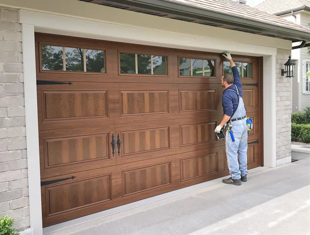 Custom garage door showcase by Westport Garage Door Repair in Westport