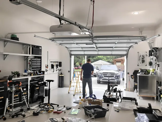 Garage door opener installation by Westport Garage Door Repair in Westport