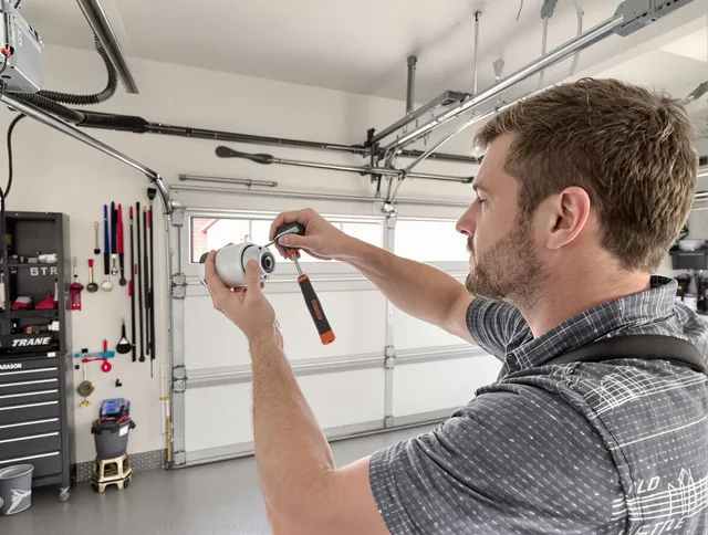 Garage door opener repair service by Westport Garage Door Repair in Westport